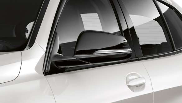 Juodi veidrodėlių gaubtai BMW 1 serijos modelio Sport Line juodi veidrodėlių gaubtai