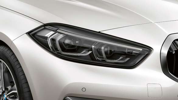 LED priekiniai žibintai Mineral White balto metaliko spalvos 1 serijos BMW modelio Sport Line LED priekiniai žibintai