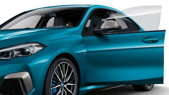 Berėmės durelės BMW 2 serijos Gran kupė Berėmės durelės BMW 2 serijos Gran kupė Snapper Rocks Blue mėlyno metaliko spalvos F44 eksterjeras