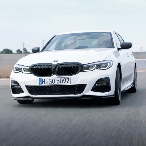 BMW 3 Series Sedan, M Performance parts. Front of the all-new the BMW 3 Series Sedan with M Performance parts.