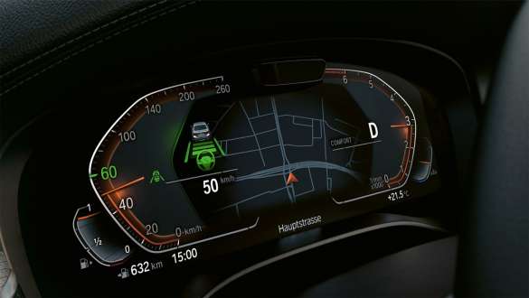 Driving Assistant Professional funkcija, BMW 5 serijos sedanas (G30) Driving Assistant Professional funkcija, BMW 5 serijos sedanas (G30) Facelift 2020 vairuotojo erdvė, interjeras