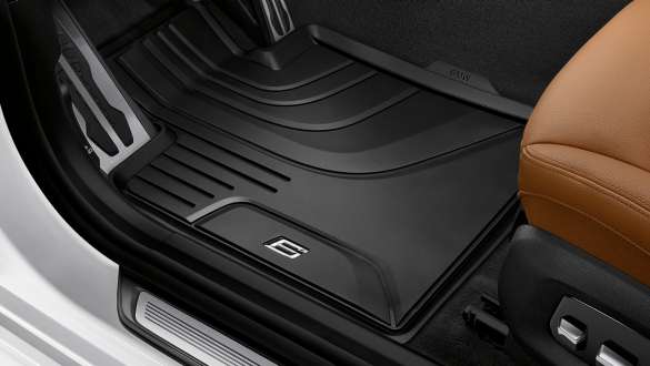 BMW visiems metų laikams tinkantys priekiniai kilimėliai BMW 6 serijos Gran Turismo G32 2020 BMW visiems metų laikams tinkantys priekiniai kilimėliai, BMW 6 serijos Gran Turismo G32 2020, vaizdas iš arti