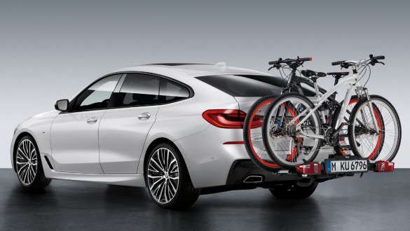 Automobilio gale montuojamas dviračių laikiklis BMW Rear Bicycle Rack Pro 2.0, BMW 6 serijos Gran Turismo G32 2020 Automobilio gale montuojamas dviračių laikiklis BMW Rear Bicycle Rack Pro 2.0, BMW 6 serijos Gran Turismo G32 2020, vaizdas iš arti
