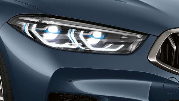 BMW Laserlight BMW 8 serijos kupė, priekiniai žibintai stambiu planu, BMW Laserlight