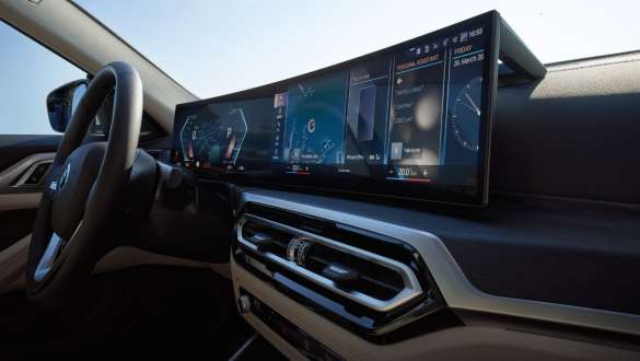 BMW išlenktas ekranas BMW i4 (G26) 2021 BMW išlenktas ekranas BMW i4 (G26) 2021 valdymo ekranas, interjeras