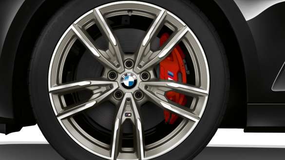 M sportiniai stabdžiai, BMW M340i xDrive sedanas G20 2020 BMW M340i xDrive sedanas G20 2020 M sportiniai stabdžiai, ratlankio vaizdas iš arti