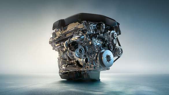 BMW M TwinPower Turbo 6 cilindrų varikliai BMW M3 Competition sedane G20 2020 BMW M340i xDrive sedano G20 2020 BMW M TwinPower Turbo 6 cilindrų variklio vaizdas iš arti