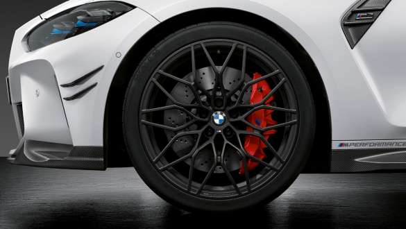 20/21 colių M Performance kaltiniai 1000 M ratlankiai matinės juodos „Jet Black“ spalvos, BMW M3 sedanas G80 2020 BMW M3 sedanas G80 2020, 20/21 colių M Performance kaltiniai 1000 M ratlankiai juodos „Jet Black“ spalvos, ratlankio vaizdas iš arti