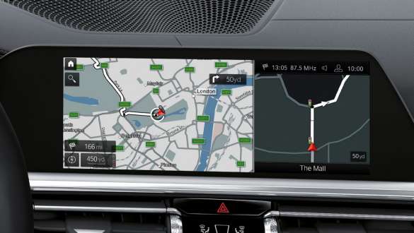 BMW Live Cockpit Professional, BMW 3 serijos M sedanas G80 G20 BMW 3 serijos M sedanas G80 G20, BMW Live Cockpit Professional, valdymo ekranas, interjeras