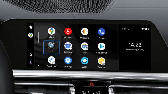 Išmaniojo telefono integravimo funkcija, BMW 3 serijos M sedanai BMW 3 serijos M sedanai G80 G20, išmaniojo telefono integravimo funkcija, valdymo ekranas, interjeras