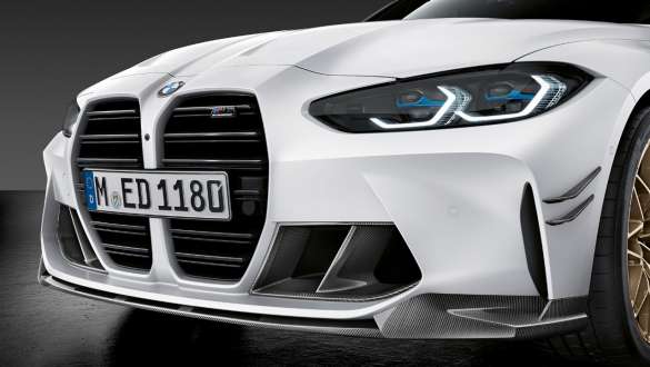 M Performance priekinis oro srauto skirstytuvas iš anglies pluošto, BMW M3 sedanas G80 2020 BMW M3 sedanas G80 2020, M Performance priekinis oro srauto skirstytuvas iš anglies pluošto, vaizdas iš arti