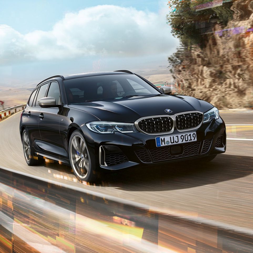 Priekinių grotelių ir oro angų dizainas BMW M340i xDrive Touring, priekinių grotelių ir oro angų dizainas