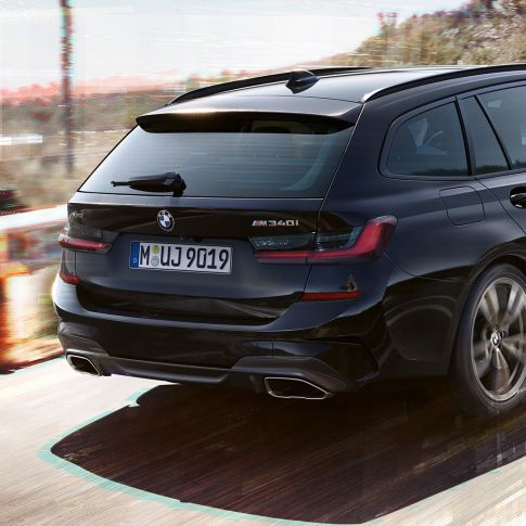 Išmetimo vamzdžių dizainas BMW M340i xDrive Touring, išmetimo vamzdžių dizainas