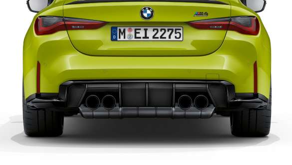 Galinės dalies dizainas, BMW M4 Competition kupė G82 2020 BMW M4 Competition kupė G82 2020 galinės dalies trijų ketvirčių vaizdas iš galo