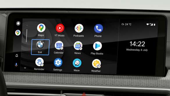 Išmaniojo telefono integravimo funkcija BMW X4 M automobiliai F98, G02 LCI Facelift 2021 BMW X4 M automobiliai F98, G02 LCI 2021 Facelift, išmaniojo telefono integravimo funkcija, valdymo ekranas
