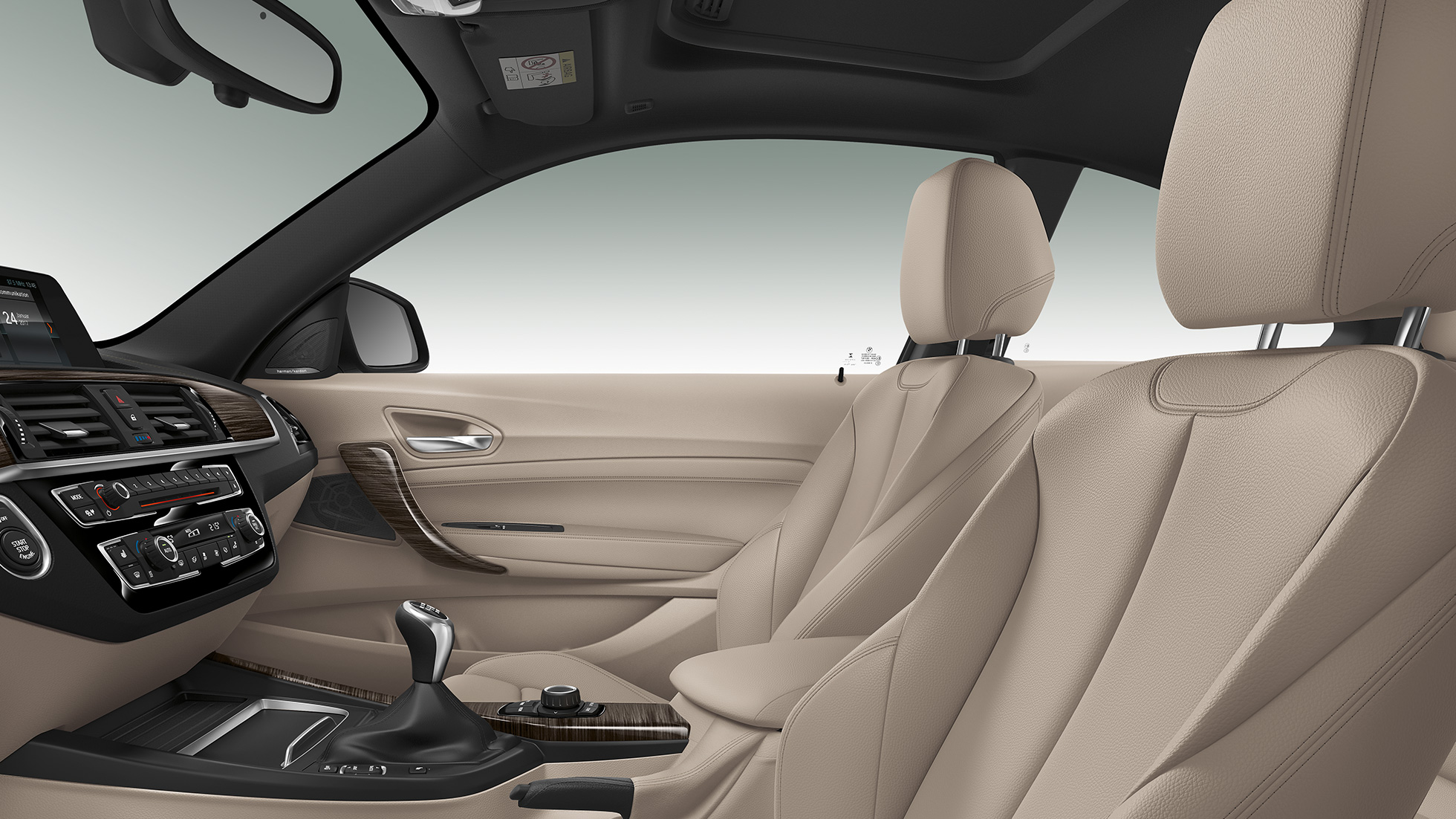 BMW 2 serijos Coupé, modelio Luxury Line interjeras BMW 2 serijos Coupé, modelio Luxury Line interjeras