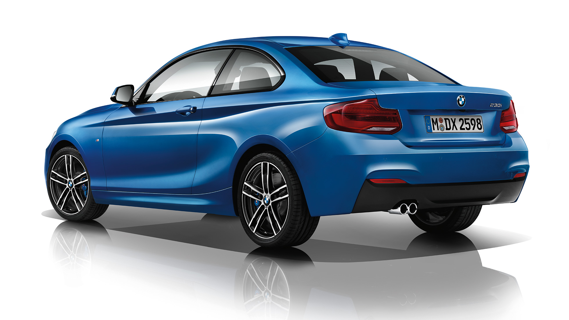 BMW 2 serijos Coupé, trijų ketvirčių Modelio M Sport vaizdas iš galo BMW 2 serijos Coupé, trijų ketvirčių Modelio M Sport vaizdas iš galo