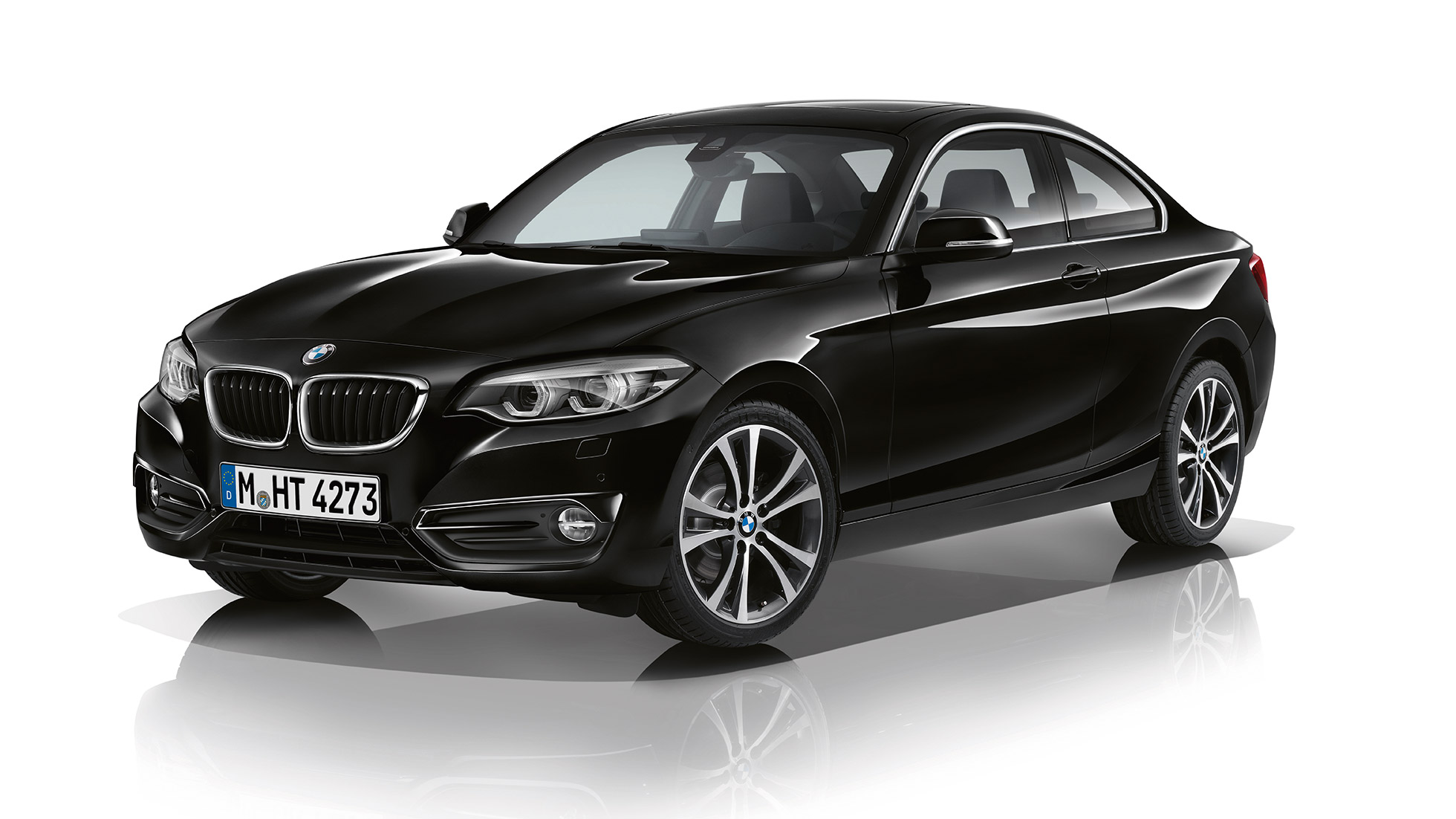 BMW 2 serijos Coupé, trijų ketvirčių Modelio Sport Line vaizdas iš priekio BMW 2 serijos Coupé, trijų ketvirčių Modelio Sport Line vaizdas iš priekio