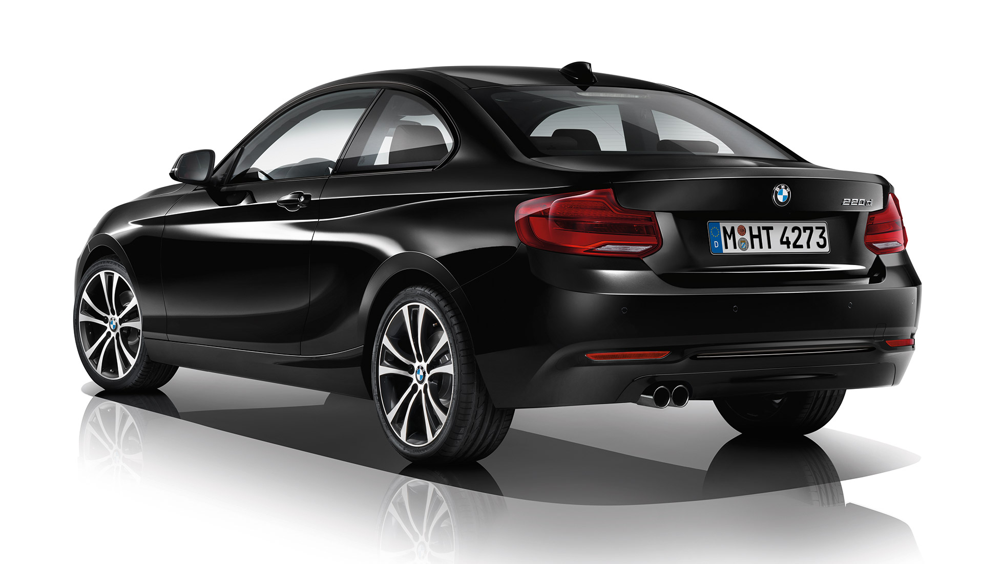 BMW 2 serijos Coupé, trijų ketvirčių Modelio Sport Line vaizdas iš galo BMW 2 serijos Coupé, trijų ketvirčių Modelio Sport Line vaizdas iš galo