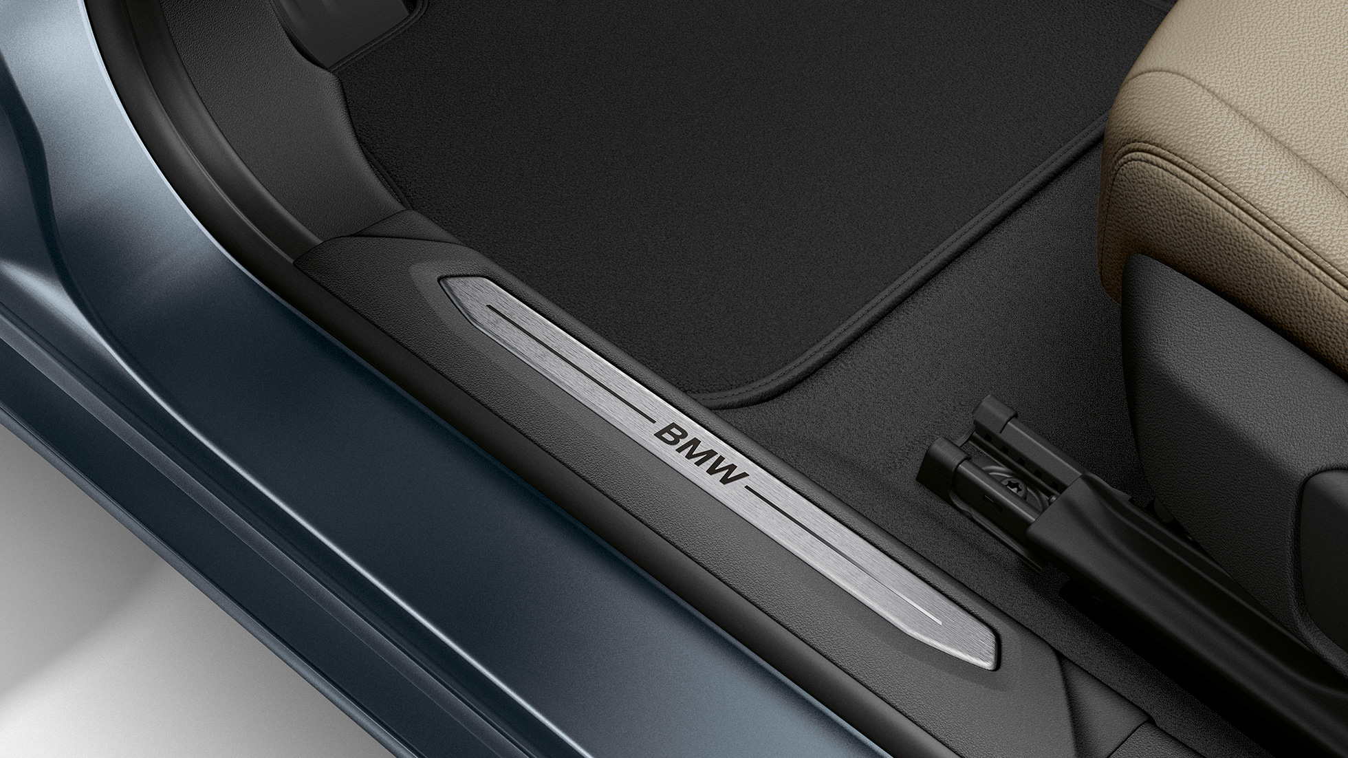 Durelių slenksčių apdaila BMW 2 serijos Gran kupė Model Luxury Line serija Durelių slenksčių apdaila BMW 2 serijos Gran kupė Model Luxury Line serija F44 interjeras