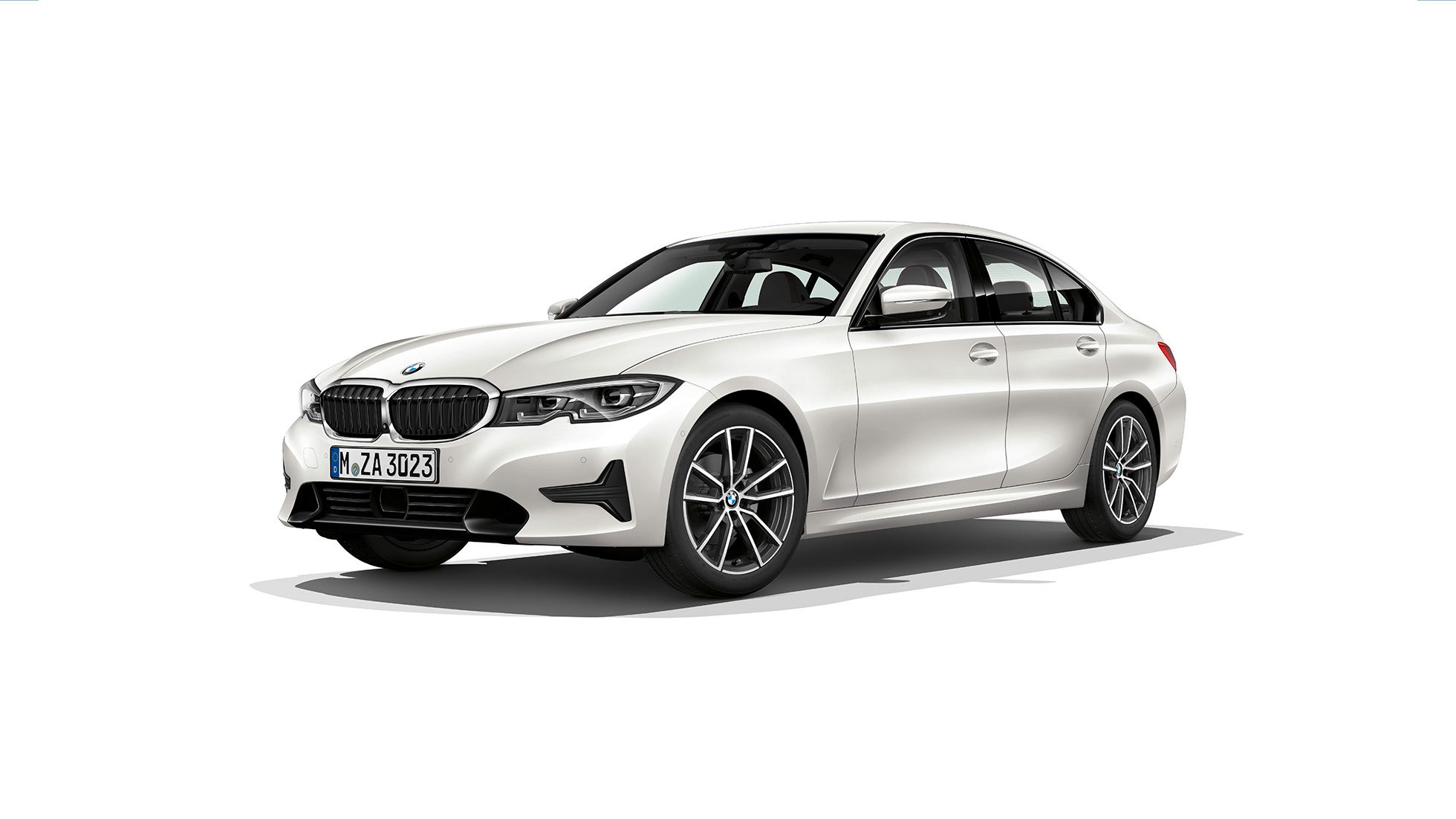 BMW 3 serijos sedanas, Sport Line modelis Stovinčio BMW 3 serijos sedano Sport Line modelio vaizdas iš šono