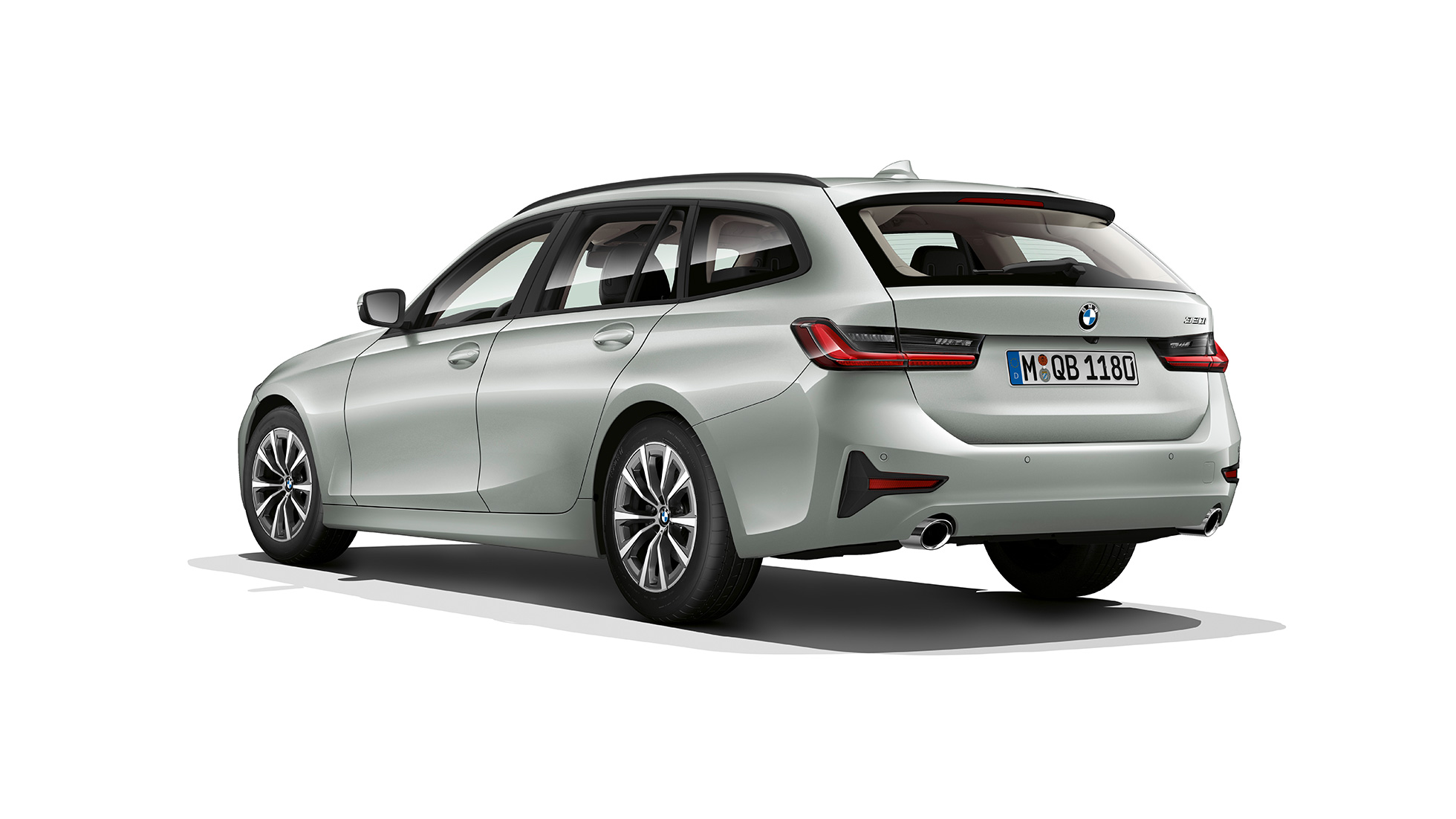 Modelio Advantage Line trijų ketvirčių vaizdas iš galo BMW 3 serijos Touring, Modelio Advantage Line trijų ketvirčių vaizdas iš galo