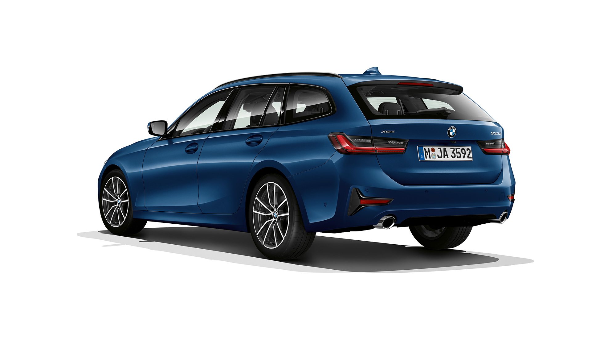 Modelio Sport Line trijų ketvirčių vaizdas iš galo BMW 3 serijos Touring, Modelio Sport Line trijų ketvirčių vaizdas iš galo