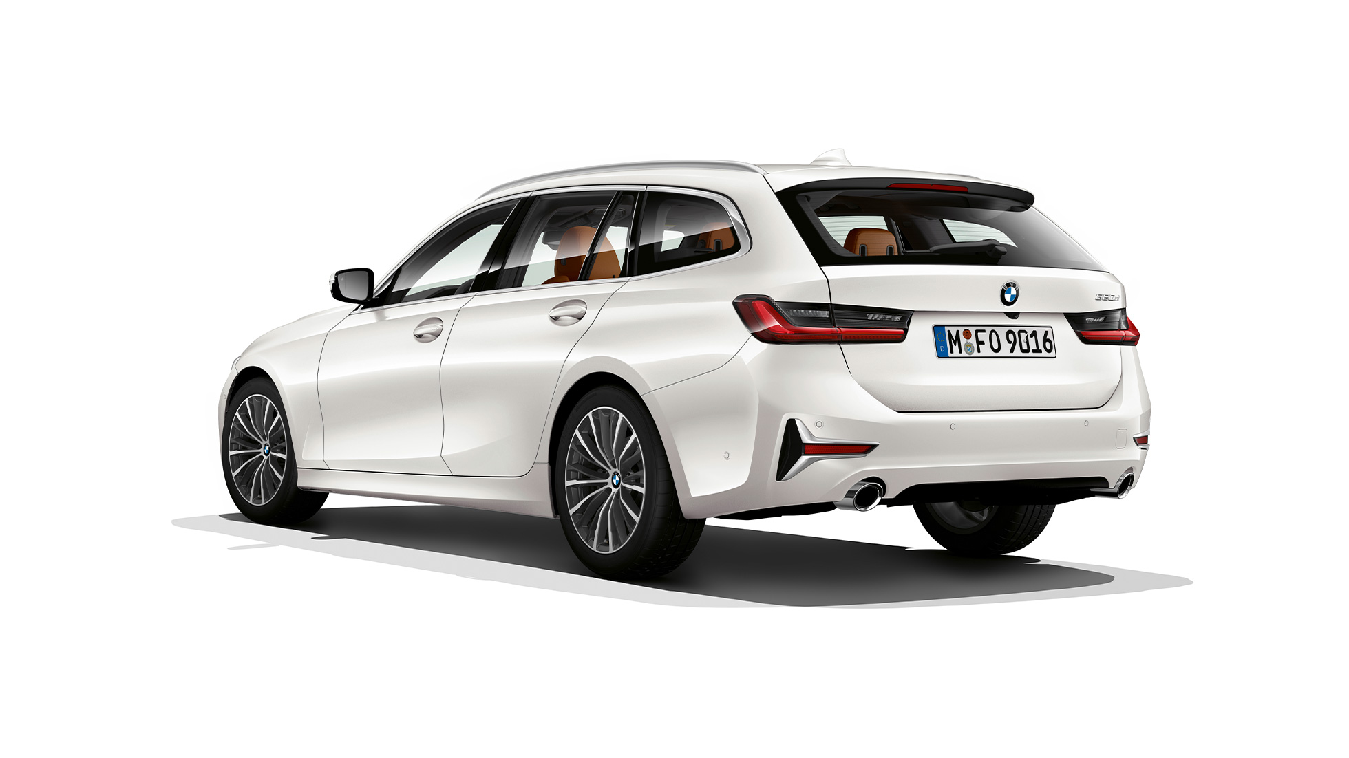 Modelio Luxury Line trijų ketvirčių vaizdas iš galo BMW 3 serijos Touring, Modelio Luxury Line trijų ketvirčių vaizdas iš galo