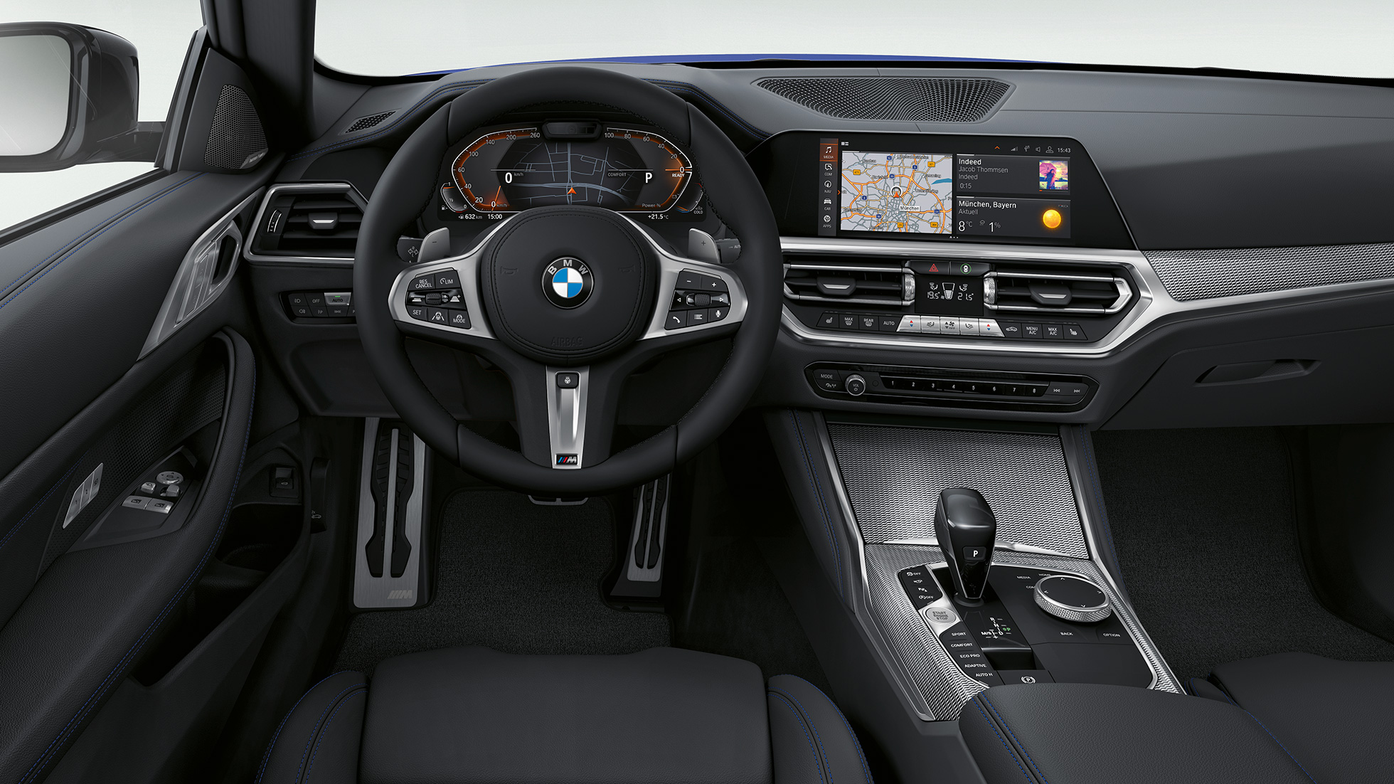 Apmušalai, BMW 4 serijos kupė G22 2020, M Sport paketas Išskirtinės odos apmušalai, BMW 4 serijos kupė G22 2020, M Sport paketas, interjeras