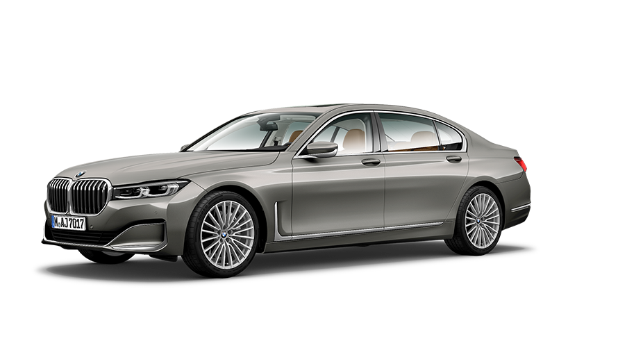 BMW 7 serijos sedanas (G12) trijų ketvirčių vaizdas iš priekio, stovintis automobilis BMW 7 serijos sedanas (G12) trijų ketvirčių vaizdas iš priekio, stovintis automobilis