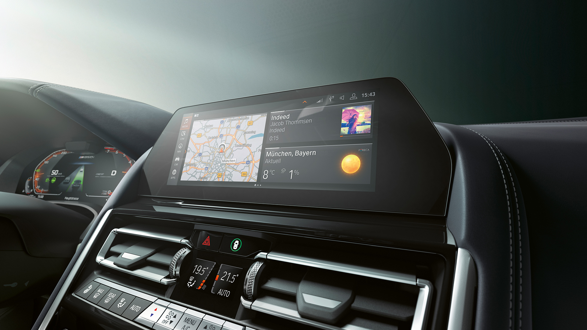 BMW Live Cockpit Professional BMW 8 serijos Gran kupė, BMW Live Cockpit Professional