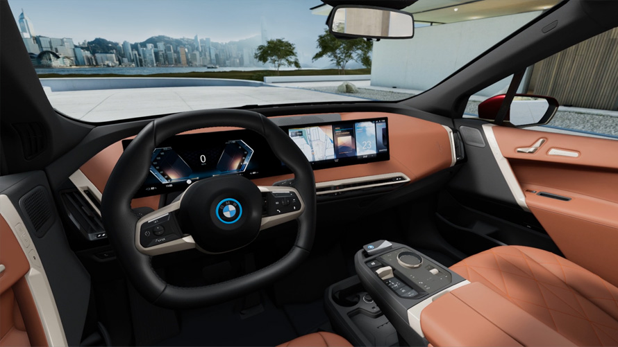 BMW iX (i20) elektrinis SUV, vaizdo įrašas apie interjerą BMW iX (i20) 2021 elektrinis SUV, vaizdo įrašas apie interjerą