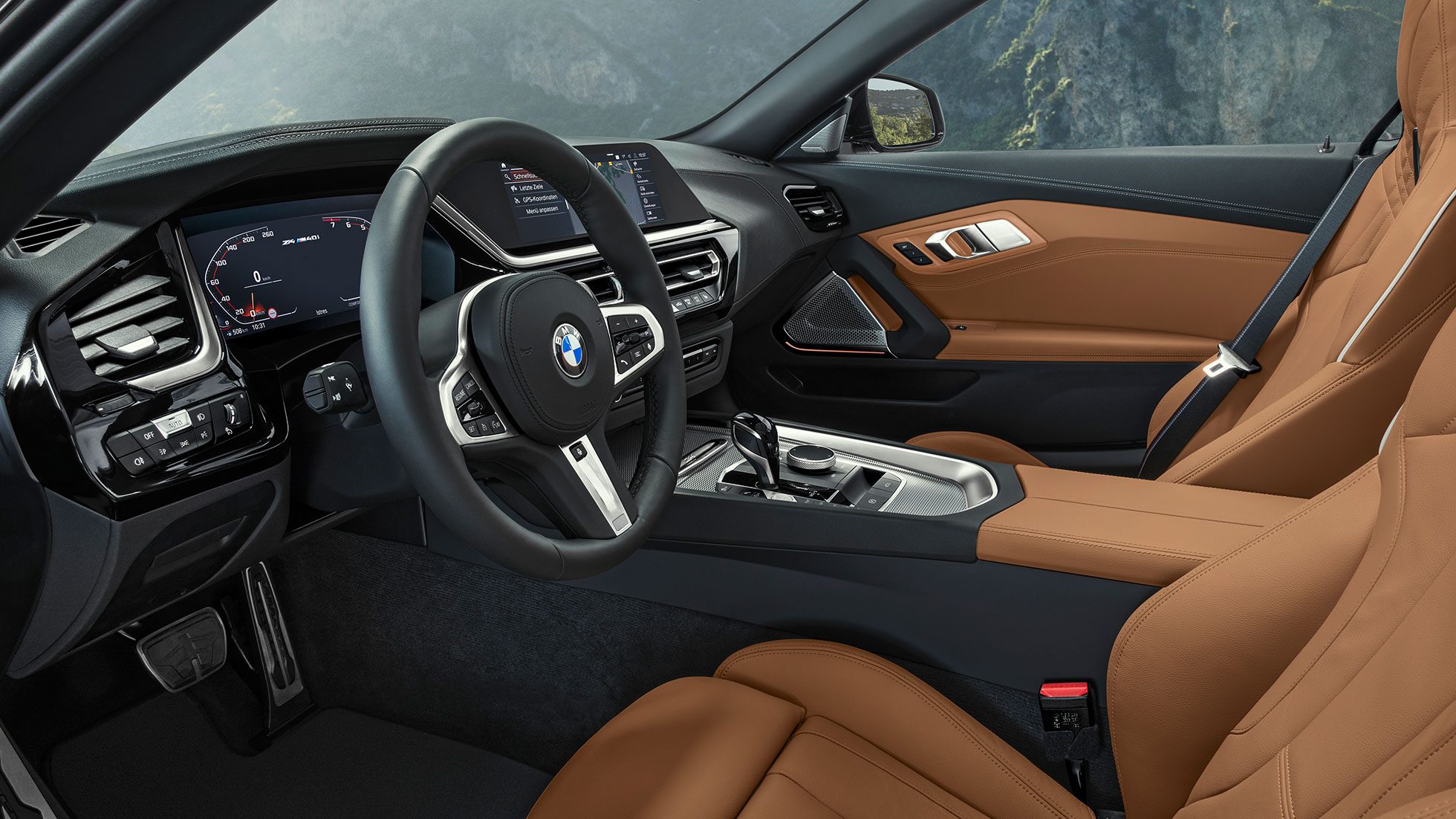 BMW Z4 M40i G29 interjeras BMW Z4 Roadster M40i vairas, G29 2019 interjeras