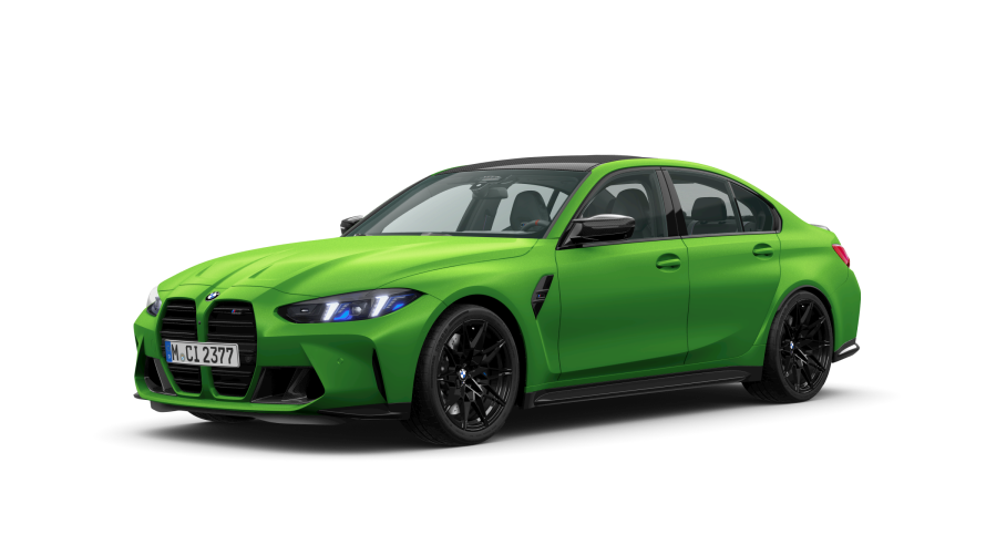 BMW M serijos BMW M3 (G80) trijų ketvirčių vaizdas iš šono BMW M serijos BMW M3 (G80) trijų ketvirčių vaizdas iš šono