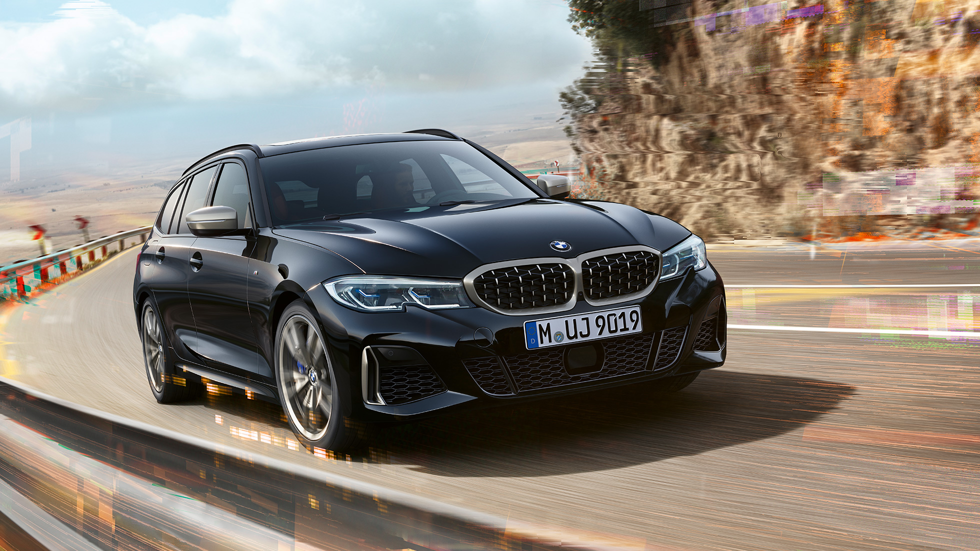 Priekinių grotelių ir oro angų dizainas BMW M340i xDrive Touring, priekinių grotelių ir oro angų dizainas
