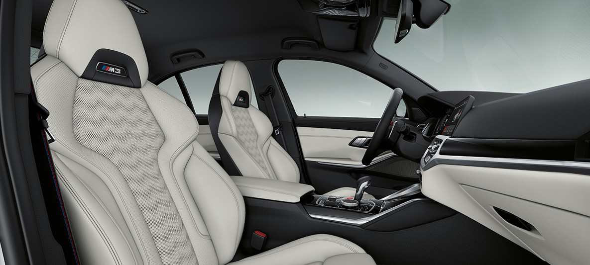 BMW Individual „Merino“ odos dramblio kaulo baltos „Ivory White“ spalvos interjero apdaila, BMW M4 kupė G82 2020, interjeras BMW Individual „Merino“ odos dramblio kaulo baltos „Ivory White“ spalvos interjero apdaila, BMW M4 kupė G82 2020, interjeras