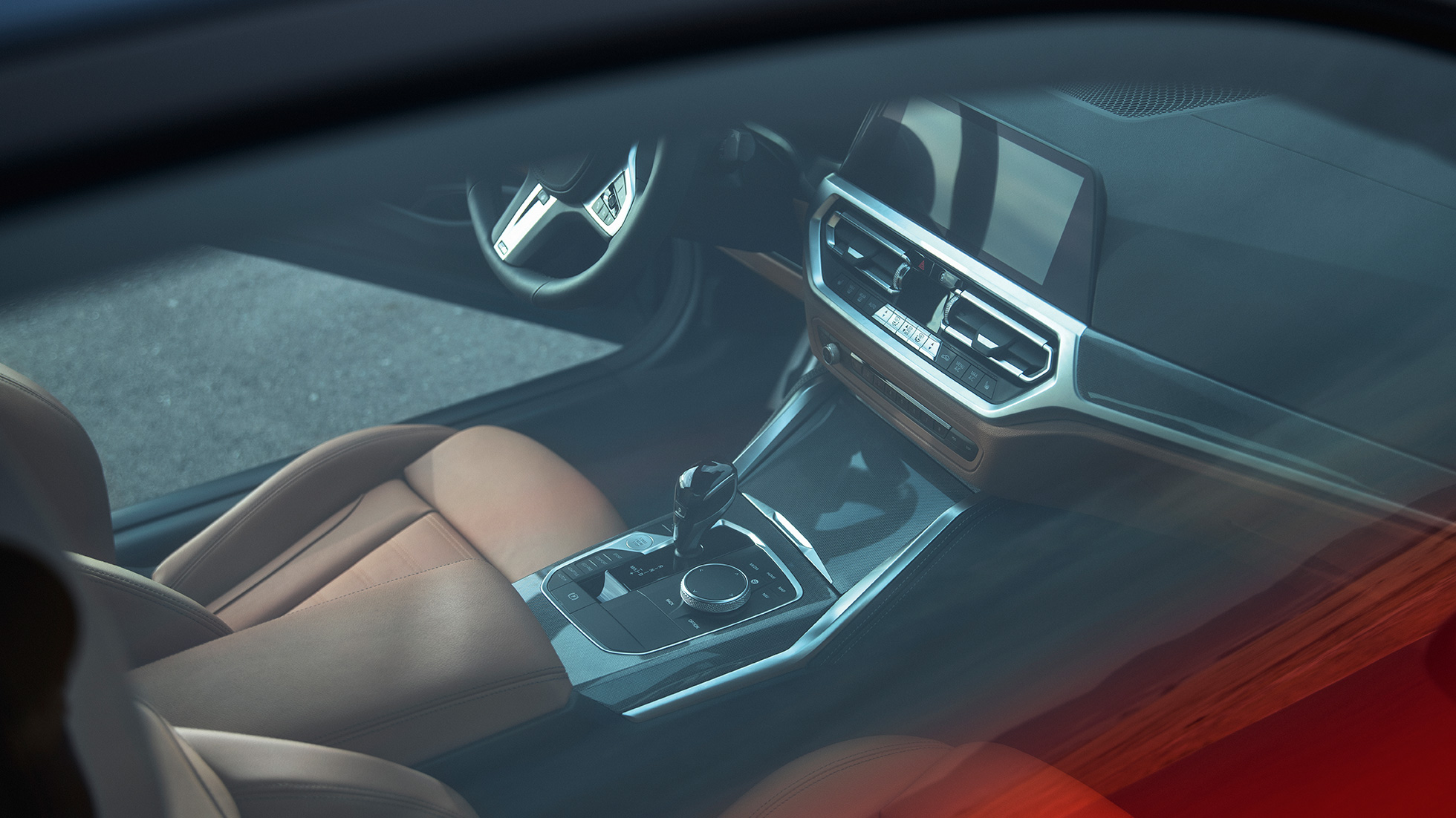 Interjeras BMW M440i xDrive kupė G22 2020 BMW M440i xDrive kupė Arctic Race mėlyno metaliko spalvos G22 2020 interjeras