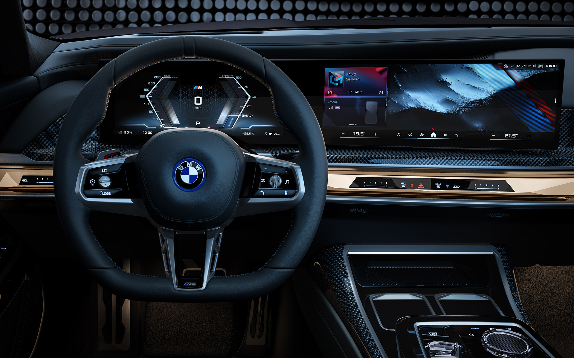 BMW i7 M70 xDrive sedanas G70 M odinis vairas