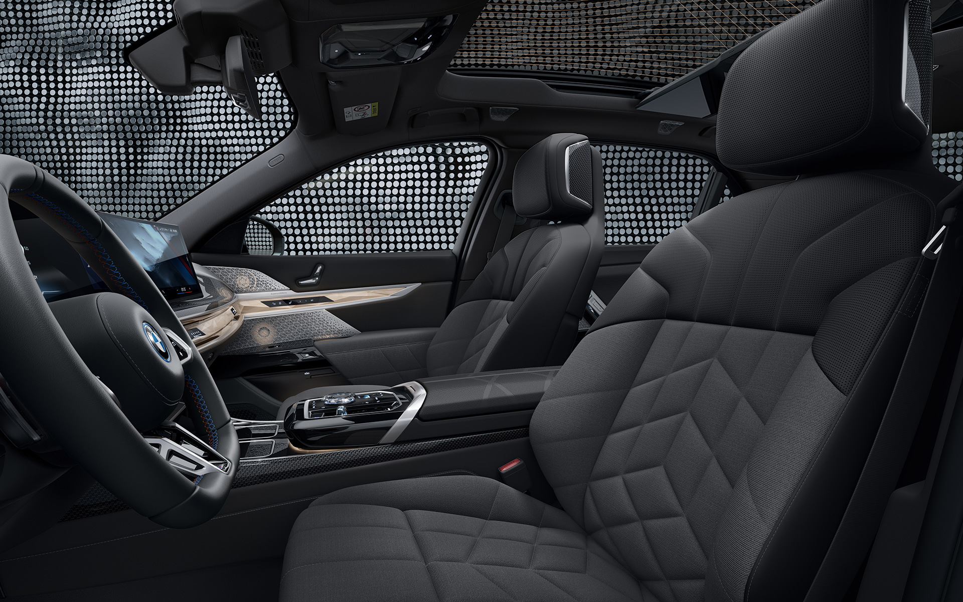 BMW i7 M70 xDrive sedanas G70 daugiafunkcės vairuotojo ir priekinio keleivio sėdynės