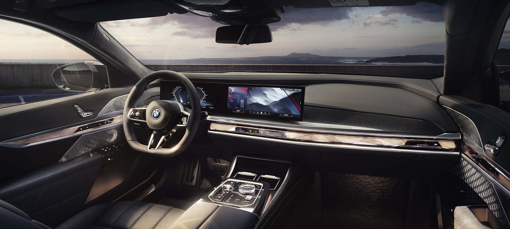 BMW i7 M70 xDrive sedanas G70 Interjeras