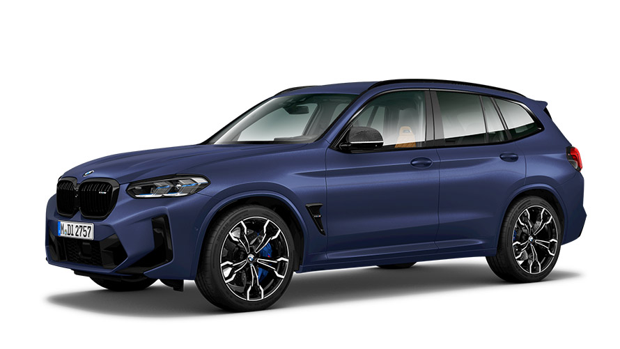 BMW X serijos BMW X3 M (G01) MP trijų ketvirčių vaizdas iš šono BMW X serijos BMW X3 M (G01) MP trijų ketvirčių vaizdas iš šono