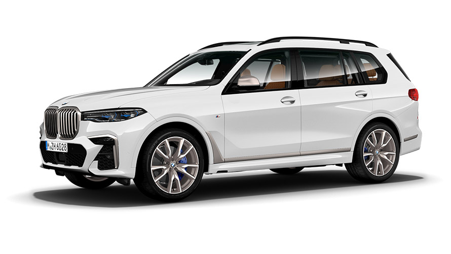 BMW X serijos BMW X7 M (G07) trijų ketvirčių vaizdas iš šono BMW X serijos BMW X7 M (G07) trijų ketvirčių vaizdas iš šono
