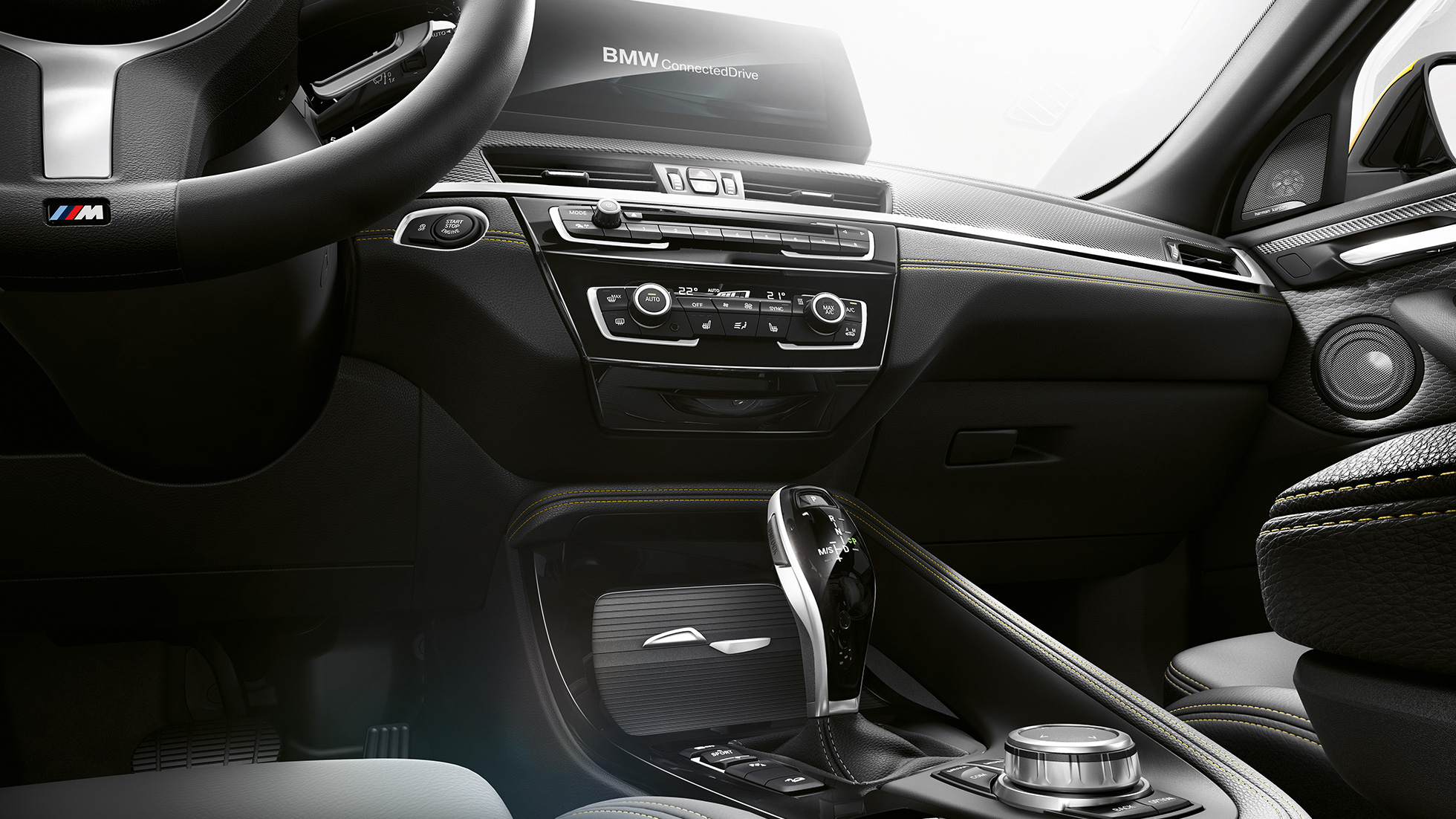 BMW X2 F39 centrinis valdymo pultas BMW X2 2018 F39 centrinis valdymo pultas, interjeras