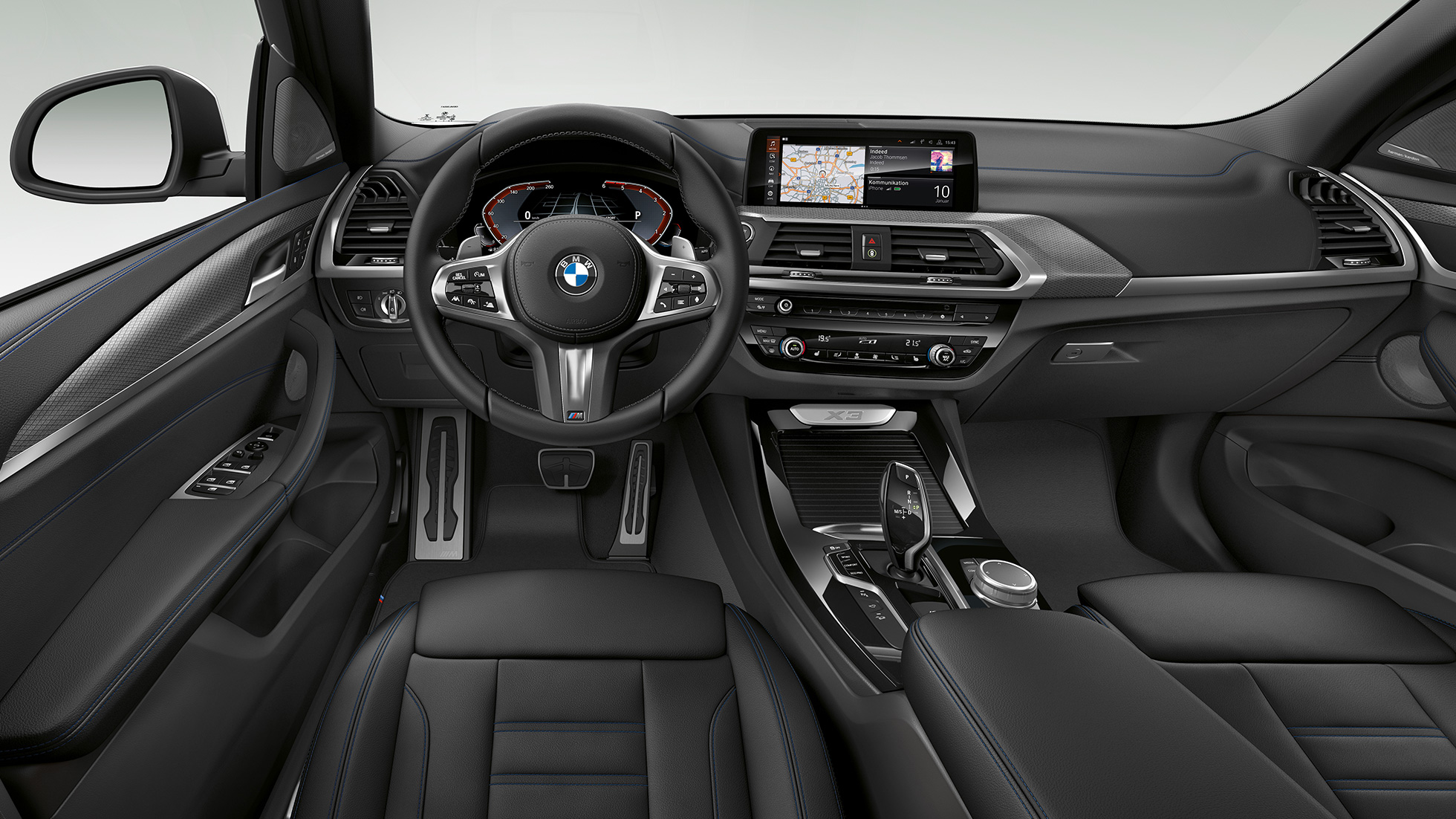 BMW X3 M40i, Modelis M Sport, interjeras BMW X3 M40i, Modelis M Sport, interjeras