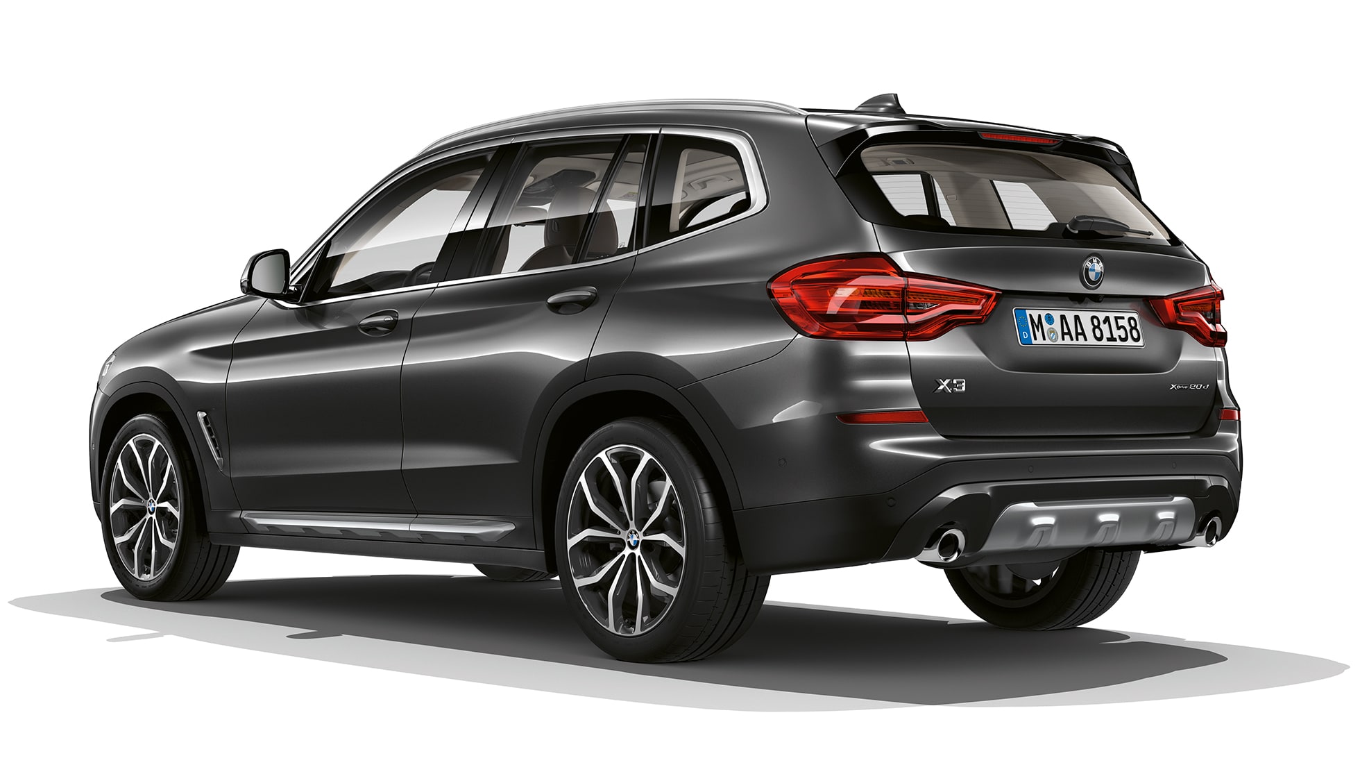 BMW X3 M40i, Modelis xLine, trijų ketvirčių vaizdas iš galo BMW X3 M40i, Modelis xLine, trijų ketvirčių vaizdas iš galo