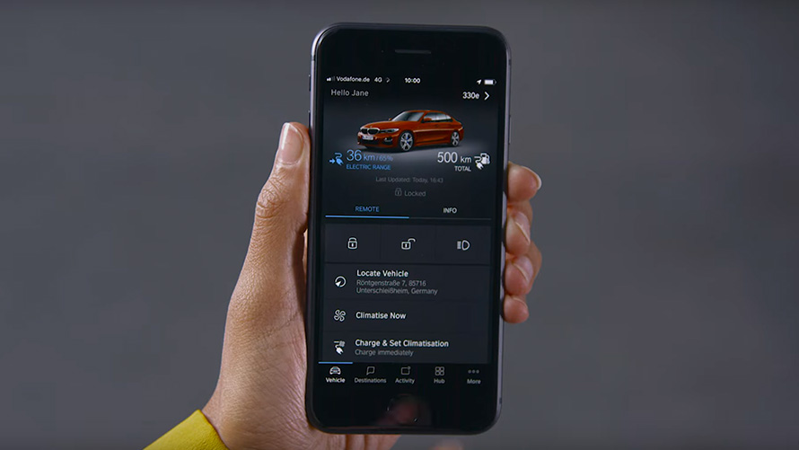 Išmanusis telefonas su BMW Connected programėle BMW X3 G01, Išmanusis telefonas su BMW Connected programėle