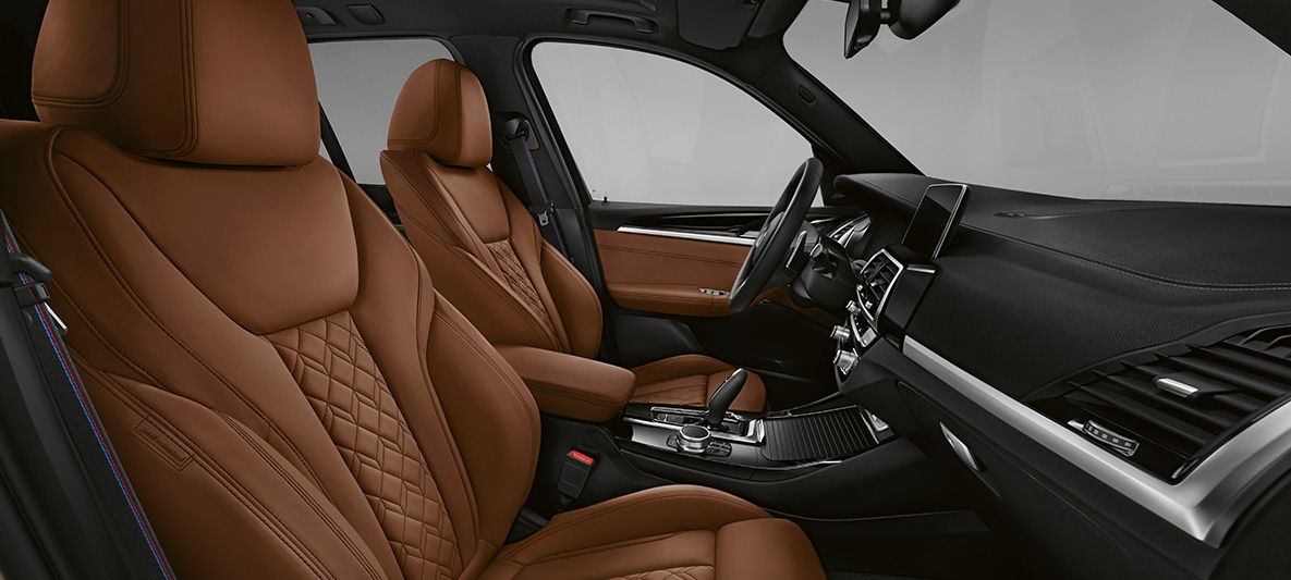 BMW X3, BMW Individual išplėstinės komplektacijos smulkiai grūdėtos tekstūros „Tartufo“ spalvos „Merino“ oda BMW X3, BMW Individual išplėstinės komplektacijos smulkiai grūdėtos tekstūros „Tartufo“ spalvos „Merino“ oda
