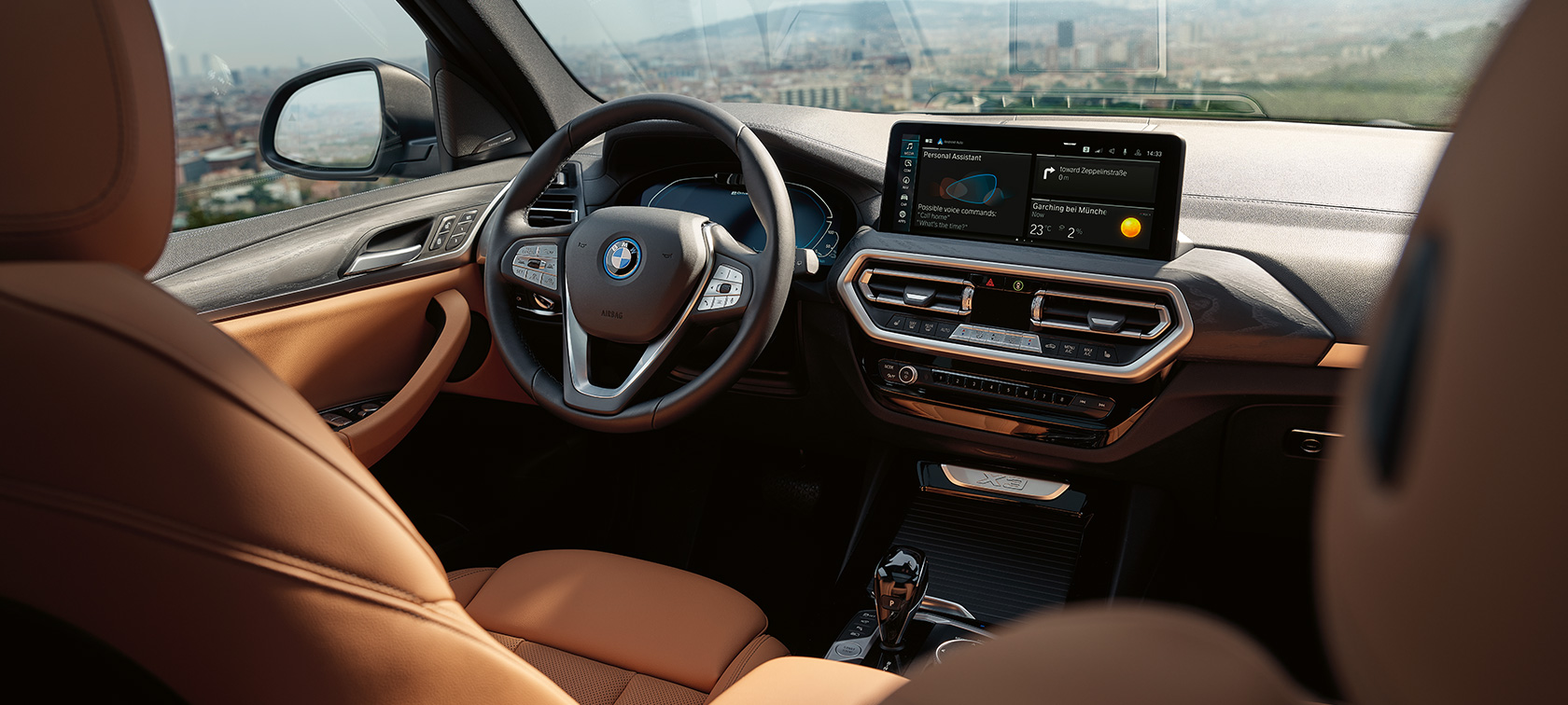 BMW X3 (G01) dizaino akcentai, Sensatec konjako spalvos apmušalai 2021 BMW X3 (G01) dizaino akcentai, Sensatec konjako spalvos apmušalai 2021