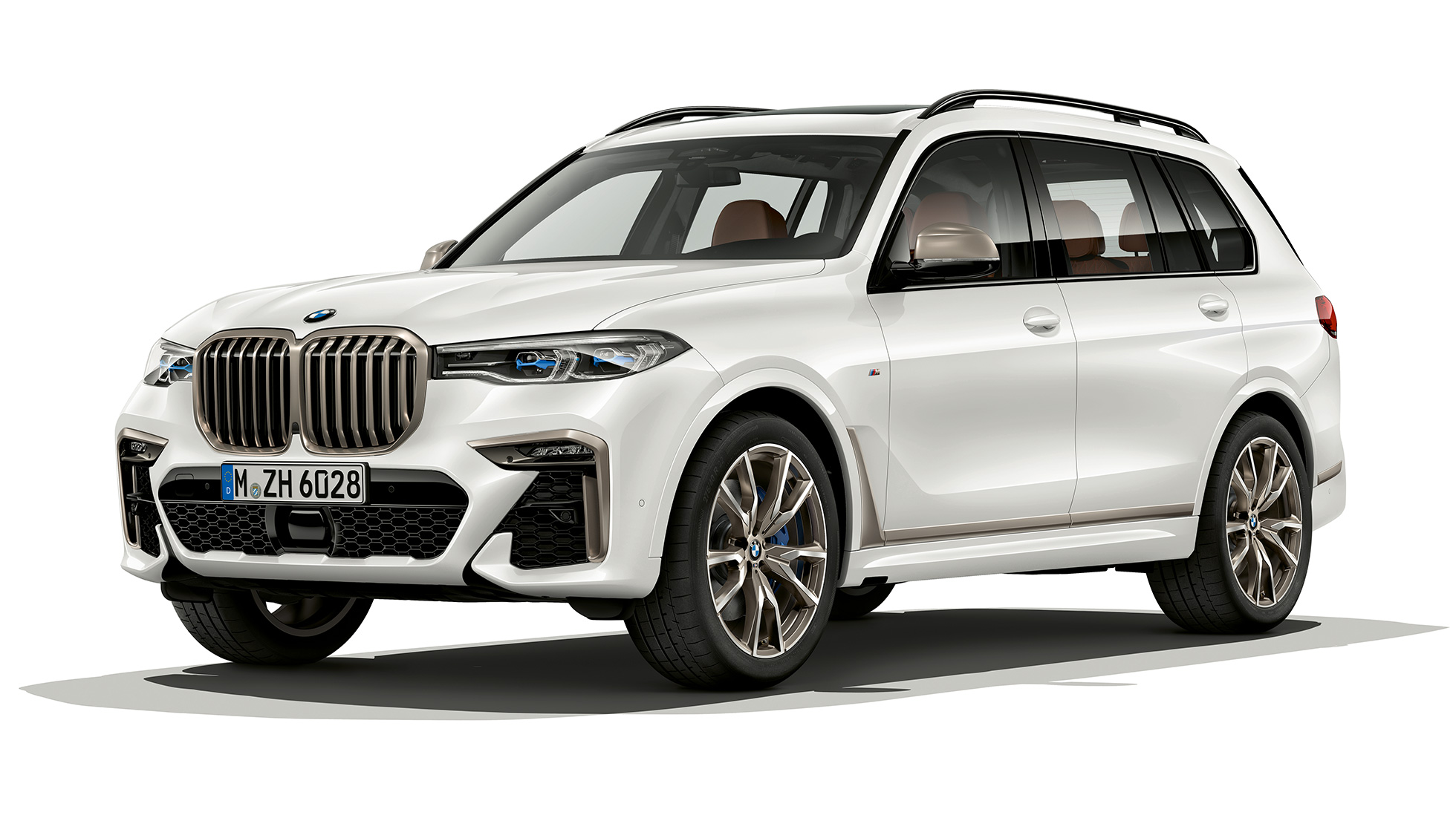 BMW X7 BMW X7 M50d Studio shot of the BMW X7 three-quarter front view als BMW X7 M50d