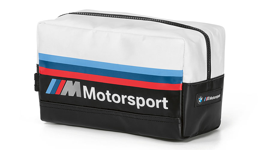 BMW M Motorsport vonios reikmenų krepšelis Nuotraukoje - BMW M Motorsport vonios reikmenų krepšelis